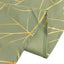 Polyester 54"x54" Square Tablecloth Dusty Sage Green with Gold Foil Tree Branch Pattern - Wrinkle-Resistant & Durable Table Cover