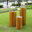 40" Gold Cylinder Display Column Stand, Pillar Pedestal Stand With Top Plate