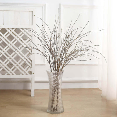 10-Pack Faux Willow Tree Branch Decor - Long Flexible Artificial Twig Stems for DIY Crafts Floral Bouquets & Event Decorations 37"