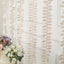 Taffeta Ribbon Sash with 4" Leaf Petal Design Beige 50ft - Sophisticated Artificial Fabric Garland