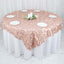 Taffeta 72"x72" Table Overlay Square Tablecloth Dusty Rose - 3D Leaf Petal Table Cover