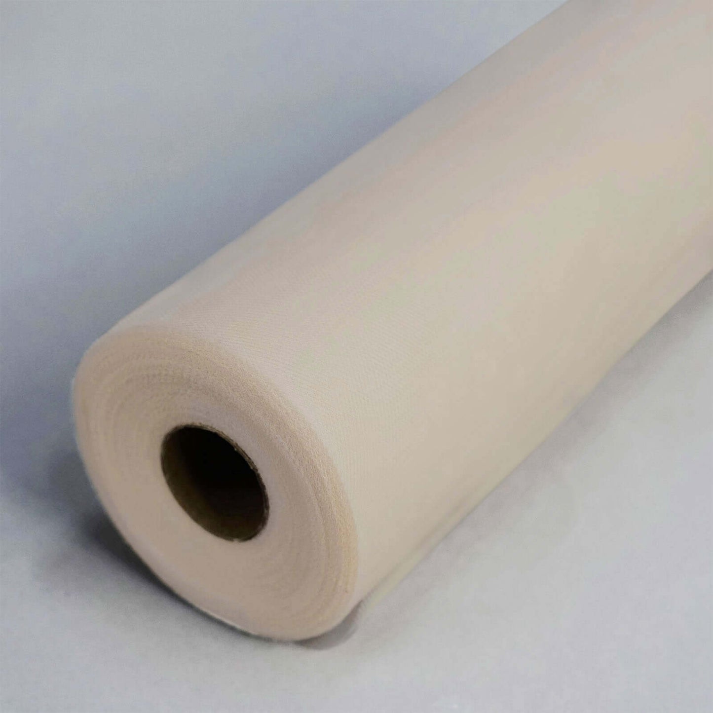 12"x100 Yards Beige Tulle Fabric Bolt, Sheer Fabric Spool Roll For Crafts