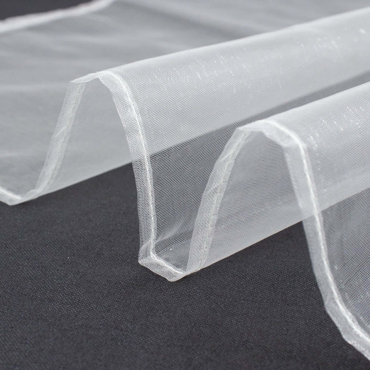 10 Pack Organza 23"x23" Napkins Silver - Sheer Cloth Napkins