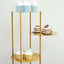 5-Tier Metal Round Cake Stand Centerpiece Gold - Luxurious Pillar Style Cupcake Dessert Display Tower Planter Shelf for Weddings Banquets & Celebrations 2.5ft
