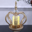 Metal Crown Spiral Pillar Candle Holder Stand Gold - Jeweled Votive Candle Centerpiece 13"