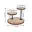3-Tier Wooden Cheese Board Stand Natural Wood Slice Design - Rustic Cupcake Centerpiece with Assembly Tools 14"
