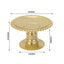 12-Pack Plastic Pedestal Cupcake Plates Mini Gold Mirror Finish Beaded Rim - Great for Displays 5"