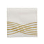 20 Pack Linen-Like Paper 5"x5" Napkins White with Gold Foil Wave Design - Classy Disposable Airlaid Cocktail Napkins