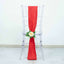 5 Pack Taffeta 6"x106" Chair Sashes Red Accordion Crinkle Texture - Stylish Decor for Weddings & Gatherings