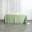 Satin Rectangular 90"x132" Tablecloth Sage Green - Seamless Table Cover