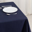 Cotton Blend 70"x70" Square Tablecloth Navy Blue - Wrinkle-Resistant Fabric Table Cover