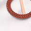 20 Pack Diamond Round Chair Sash Band Buckle Pins Terracotta (Rust) - Timeless Rhinestone Napkin Rings 2.5"