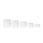 Set of 5 Acrylic Cake Stands Cylinder Design Round White - Display Risers for Events 8.5", 9", 10", 11", 12"