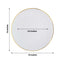 20 Pack Economy Plastic Round Charger Plates 13" in Clear Hammered Design with Gold Rim - Table Setting Plates