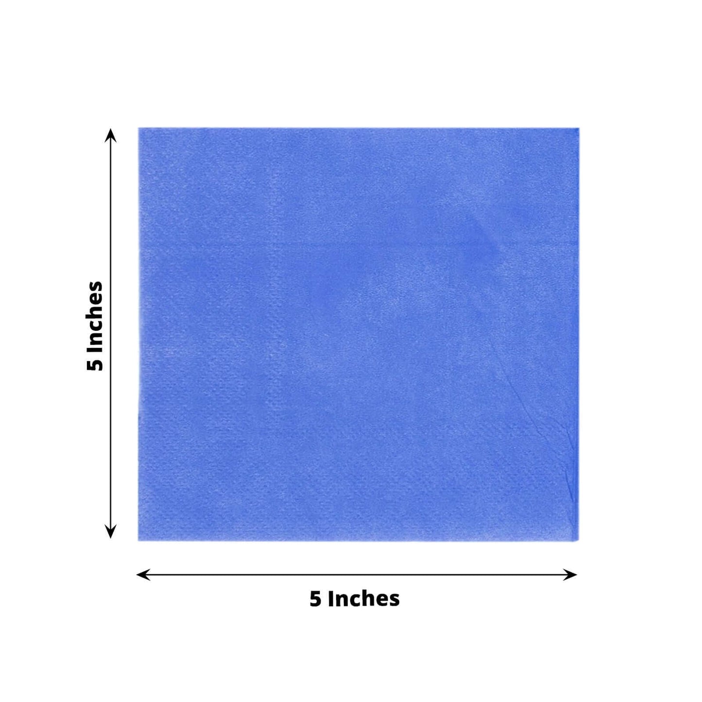 50-Pack Paper Beverage Napkins Royal Blue - 2 Ply Disposable Soft 18GSM Cocktail Napkins 5"x5"