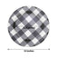 10-Pack Disposable Paper Charger Plates â€“ Black/White Buffalo Plaid 13" Round Table Chargers, 350 GSM Cardstock