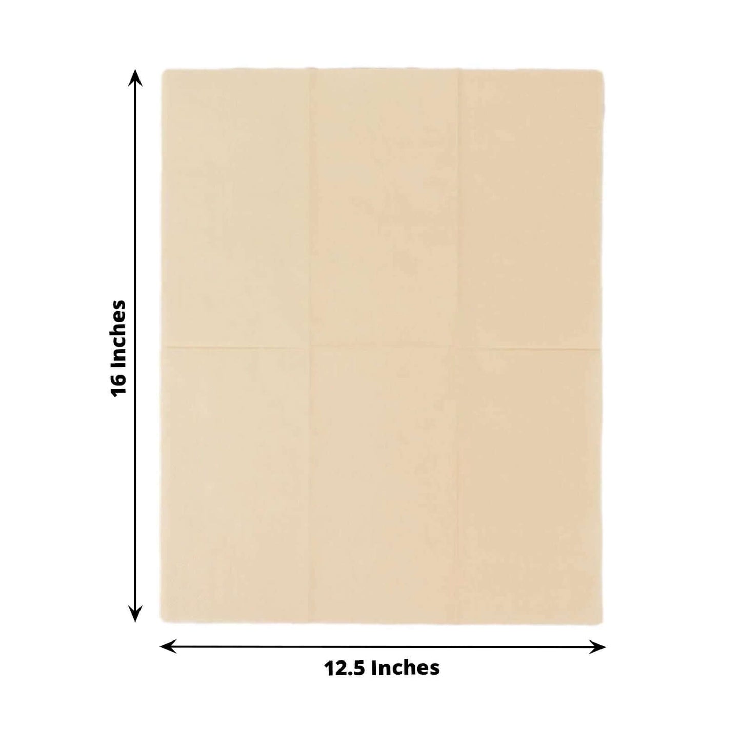 50-Pack Paper Napkins Beige - Soft Disposable 2-Ply Dinner Napkins for Weddings