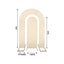 Set of 2 Beige Spandex Fitted Wedding Arch Covers for Round Top and Double Arch Chiara Backdrop Stands - 6ft,8ft