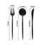 60 Pack Plastic Silverware Set, Black Heavy Duty Disposable Sleek Utensil Cutlery