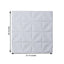 10 Pack 52 Sq ft 3D White Foam Self Adhesive Wall Panels - Diamond Design