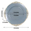 6-Pack Acrylic Round Charger Plates 13" in Dusty Blue with Gold Embossed Baroque Rim, Antique Decorative Dinner Party Charger Tableware