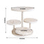 4-Tier Wooden Cake Stand Whitewash with Round Tiered Trays - Rustic Cupcake Tower Dessert Display 14" Tall