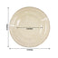 10-Pack Plastic 9" Round Dinner Plates in Gold Glitter with Ruffled Rim - Transparent Sturdy Disposable Dinnerware