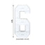 Giant LED Marquee Light Up Number "6", White 4ft Pre-Cut Foam Board with 10 Warm White Battery Operated LEDs, Glue Gun and Sticks
