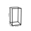 2-Pack Wedding Flower Stand Matte Black Metal Geometric Column Frame Rectangular - Versatile Floral Pedestal for Sophisticated Arrangements 16"