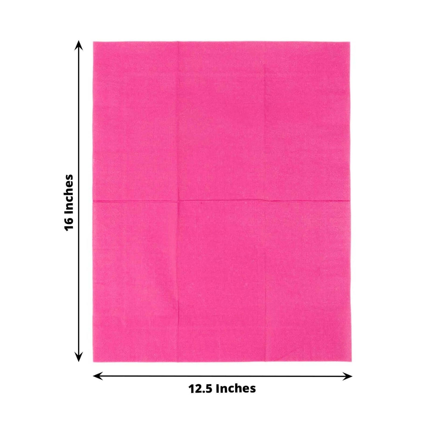 50-Pack Paper Napkins Fuchsia - Soft Disposable 2-Ply Dinner Napkins for Weddings