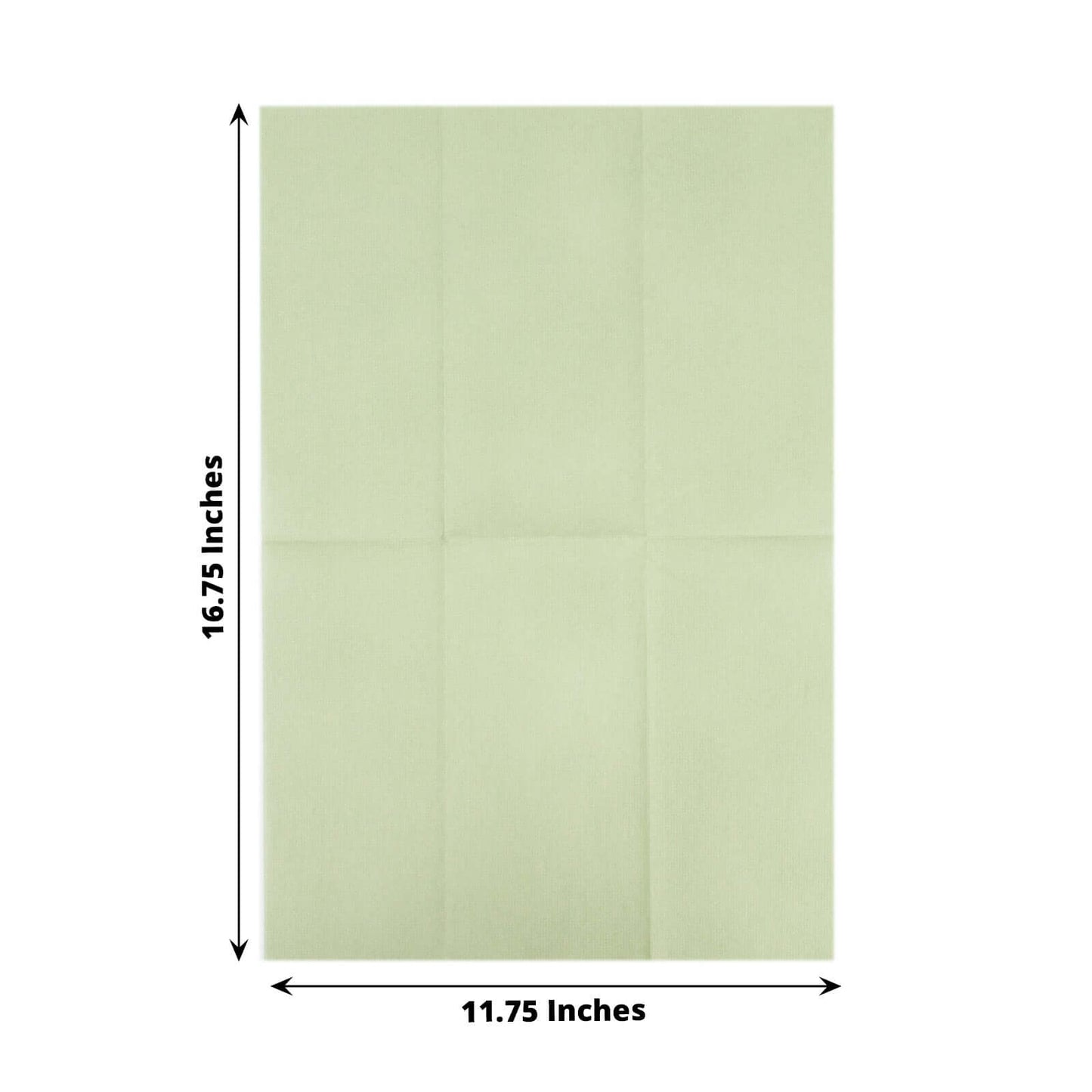 20 Pack Linen-Like Paper 8.5"x4" Napkins Sage Green - Highly Absorbent & Disposable Airlaid Guest Towels