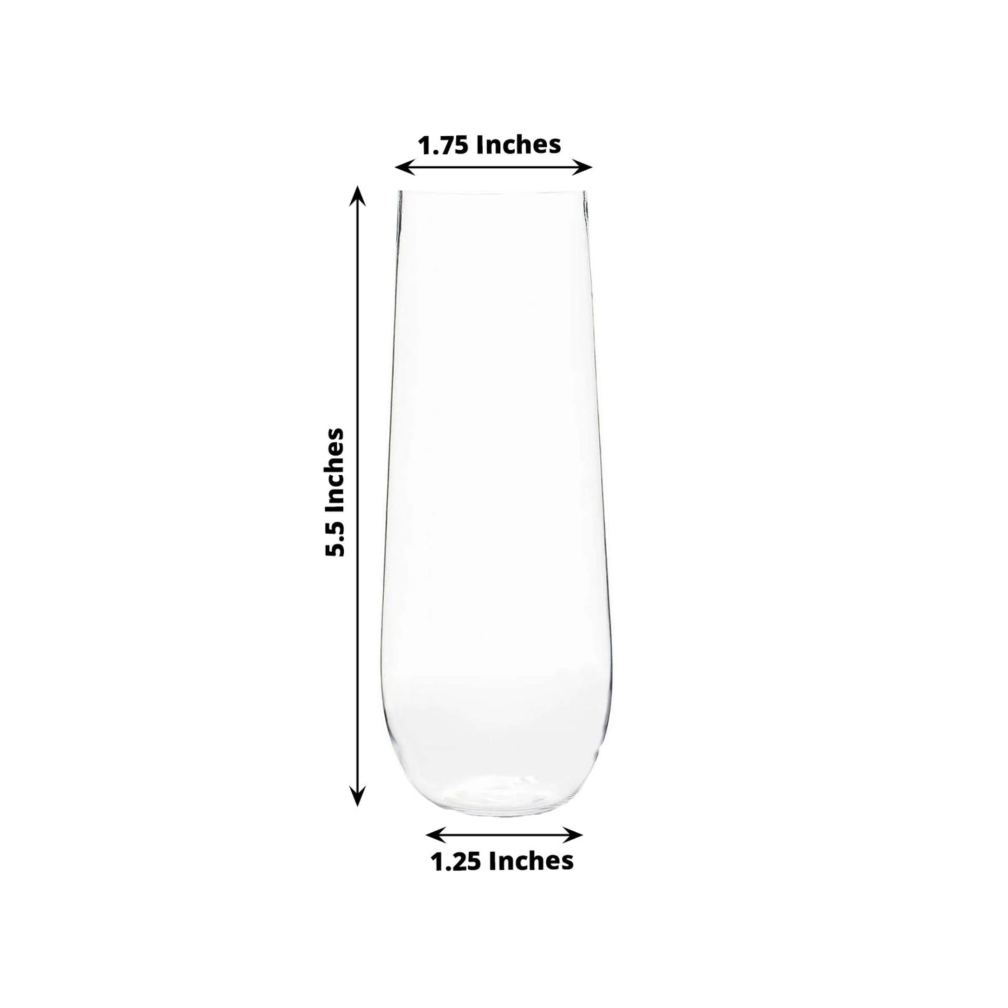 6 Pack Plastic Champagne Glasses in Clear, Reusable Lightweight Champagne Flutes 9oz