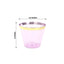 25-Pack Plastic Party Cups Transparent Purple Crystal with Gold Rim - Stylish Short Disposable Glasses 9oz