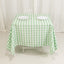 Polyester 70"x70" Table Overlay Square Tablecloth White/Sage Green - Checkered Buffalo Plaid Table Topper