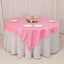 Lamour Satin 72"x72" Table Overlay Square Tablecloth Pink - Smooth Finish Table Topper
