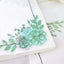 20-Pack Paper Dinner Napkins with Floral Design White/Green - Disposable 2 Ply Beverage Napkins 6.5"x6.5"