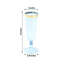 12-Pack Plastic Champagne Flutes Transparent Dusty Blue with Gold Rim - Stylish Disposable Cocktail Glasses for Parties 5oz 6"