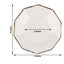 25-Pack Paper 9" Decagon Dinner Plates in White with Gold Foil Rim - Disposable Geometric Party Plates for Modern Weddings & Events