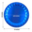 25-Pack Paper 12" Round Charger Plates in Royal Blue with Geometric Prism Design - Disposable 400GSM Serving Trays