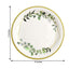 24-Pack Paper 9" Round Dinner Plates in White with Eucalyptus Leaves & Gold Rim - Disposable 300GSM Party Plates for Modern & Nature-Inspired Events