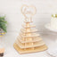 7-Tier Wooden Chocolate Display Stand Heart Shape Natural with "Love" Topper - DIY Dessert Table Tower Rack 16"