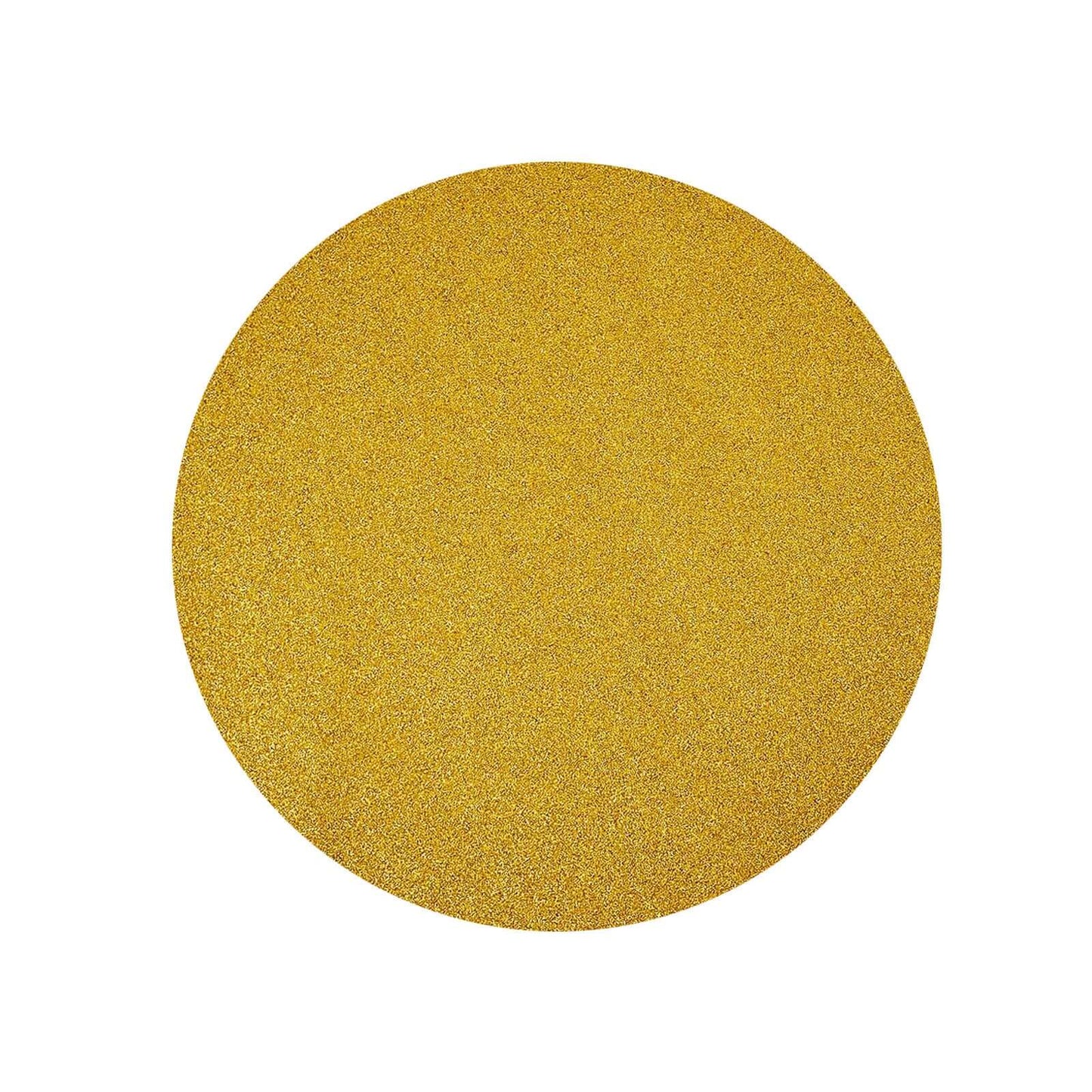 6-Pack Placemats Glitter Design Gold Sparkle Round - Non-Slip Decorative Dining Table Mats 13"