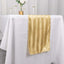 Satin 12"x108" Table Runner Champagne - Stripe Table Decor