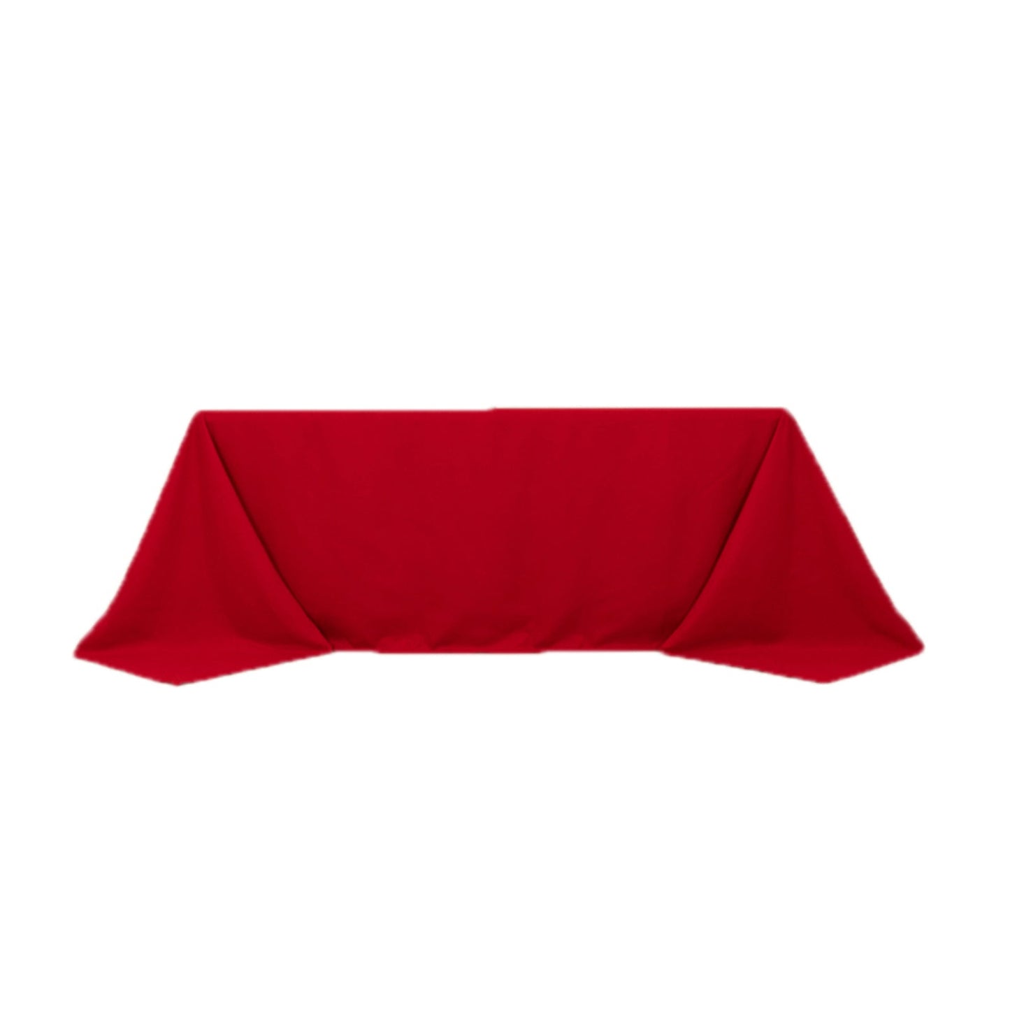 Cotton Blend 90"x132" Rectangle Tablecloth Red - Seamless Wrinkle-Resistant Table Cover