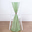5 Pack Chiffon Chair Sashes Sage Green - Soft & Lightweight Designer Chair Bows 22"x78"