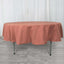 Premium Polyester 90" Round Tablecloth Terracotta (Rust) - Stain and Wrinkle-Resistant Design with 220GSM Thickness Table Cover