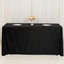 Fitted Polyester 72"x24"x42" Rectangle Tablecloth Black - Secure Fit for Elevated Tables