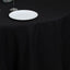 Fire Retardant Premium Polyester 120" Round Tablecloth Black - High-Performance Seamless Table Cover