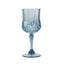 6-Pack Plastic Cocktail Goblets Dusty Blue Transparent Crystal Cut - Shatterproof Drinkware 8oz