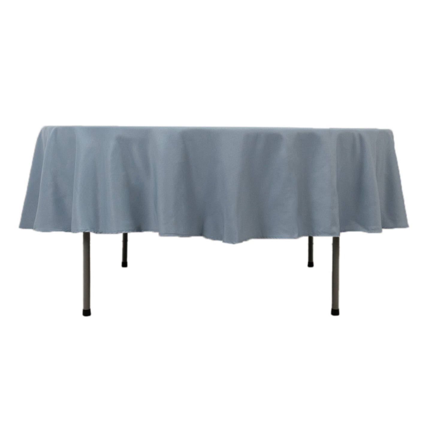 Premium Polyester 90" Round Tablecloth Dusty Blue - Stain and Wrinkle-Resistant Design with 220GSM Thickness Table Cover